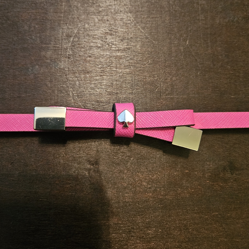 Kate Spade Pink and Gold Bow Belt - Picture 2 of 7